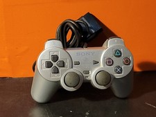 Sony PlayStation 2 PS2 Dual Shock Wired Silver Gray Controller  Please Read