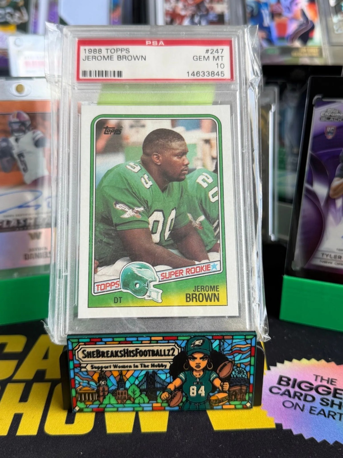 1988 Topps Jerome Brown Super Rookie RC PSA 10 Philadelphia Eagles NFL