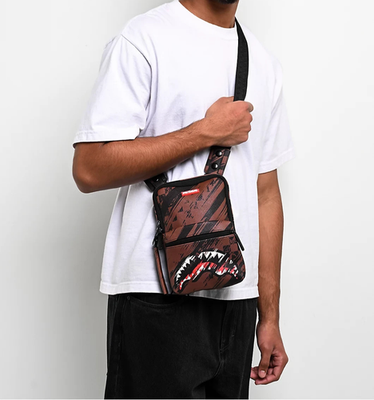 Sprayground Smeared Grunge Brown Crossbody Bag | eBay