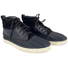 Vans Sk8-Hi Del Pato MTE Hombres Bota de Pato Cuero Negro Gamuza Todo Clima 11