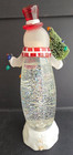 VINTAGE 10 1/2" NORTHLIGHT LED LIGHTED SNOW CHRISTMAS WHITE SNOWMAN TABLETOP — photo 6