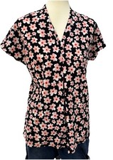 Cabi XS Harmony Style 5347 Pink Multi Floral Hippie Tunic Top Blouse