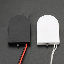 For DIY Electronics Button Cell Holder Built-in On/off Switch ABS Plastic