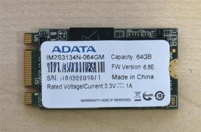 ADATA 64GB Industrial SSD IM2S3134N-064GM M.2 2242 SATA 6Gb/s