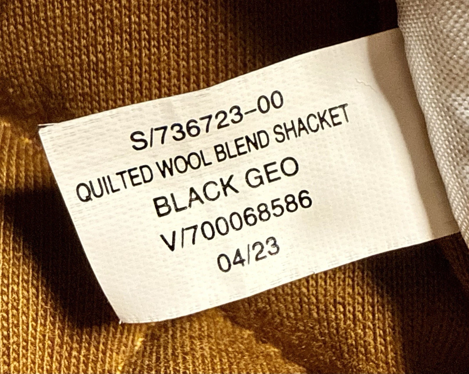 Banana Republic Men’s Quilted Wool Blend Shacket Geometric Button Lined XXL image 7