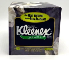 Kleenex Lotion Aloe & Vitamin E 3-Ply Facial Tissues Soft Soothing Cold Allergy
