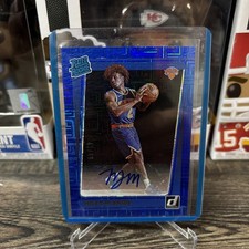 2021-22 MILES MCBRIDE /49 AUTO PANINI DONRUSS BLUE MOJO RATED ROOKIE RC #224