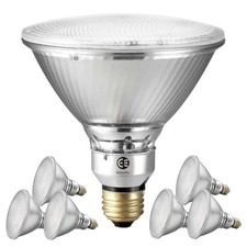 PAR38 Glass Commercial LED Light Bulb, 6 Pack / Floodlight 5000k (Daylight)