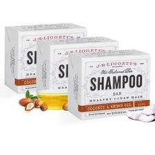 J·R·LIGGETT'S All-Natural Shampoo Bar, Virgin Coconut and Argan Oil - Strong