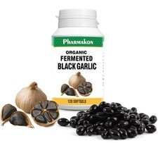 Organic Aged Black Garlic Soft Capsules, Bioavailable, Reduced Odor 120 Count 
