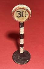 Dinky Toys  Road Sign Vintage 1950's  60s  Original Paintwork 3 inches high