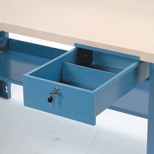 10-3/4"W x 18"D x 4-1/4"H Workbench Steel Drawer Blue