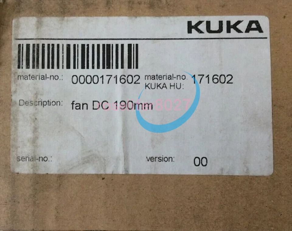 00171602 00-176-743 (00176743)cooling fan for KUKA KRC4 Robot Standard cabinet - Photo 1/1