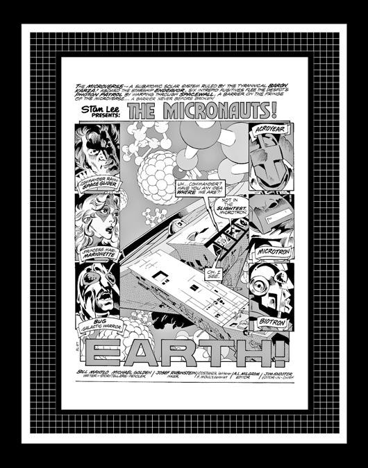 Michael Golden Micronauts Special Edition #1 Rare Production Art Pg 1 Monotone