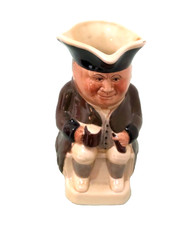 Large Vintage Tony Wood Toby Jug No. 1 Toby In Good Condition 6 1/2 Inches Tall