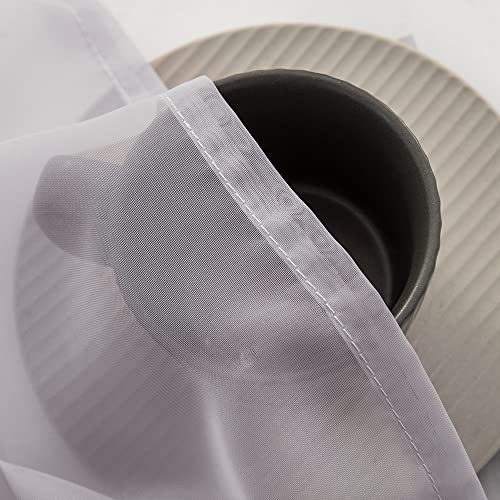  2 Panels Kitchen Tiers Half Window Sheer 29"W x 36"L (Pack of 2) Greyish Lilac - Bild 4 von 6