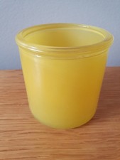 Petit cache-pot jaune en verre 8 cm de hauteur neuf