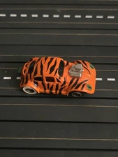 Vtg TYCO PRO Cheetah Orange HO Slot Car White Boots 