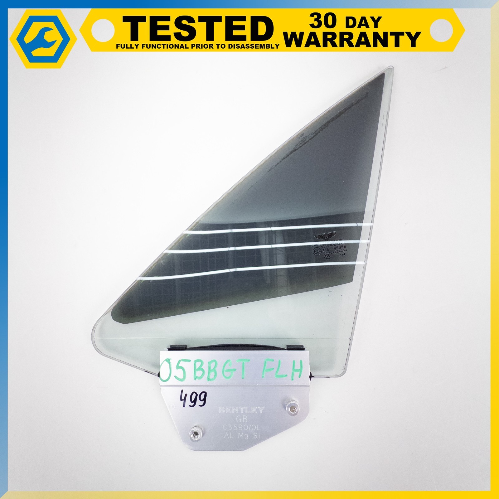 Bentley Continental GT 2003-2010 FRONT+LEFT Quarter glass