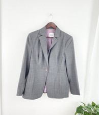 Moschino Cheap And Chic Gray Pink Wool Plaid Blazer Jacket Women  s 12