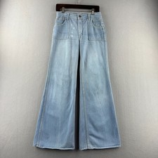 Vintage 70s Bellbottom Flare Jeans Womens 11 JR / Fits 28x30 Denim French IP