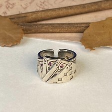 poker ringUS:8Adjustable#rings #Jewellery...