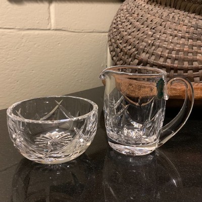 Waterford Crystal Giftware 4'' Creamer and 4'' Open Sugar Bowl w/Tags Ireland MINT