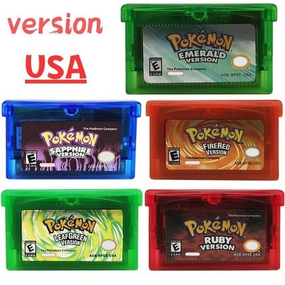 For Gameboy Advance GBA : Emerald, Sapphire, Ruby, LeafGreen, FireRed : Version
