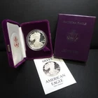 1987 1 Oz Proof American Eagle Silver Dollar with COA and Box