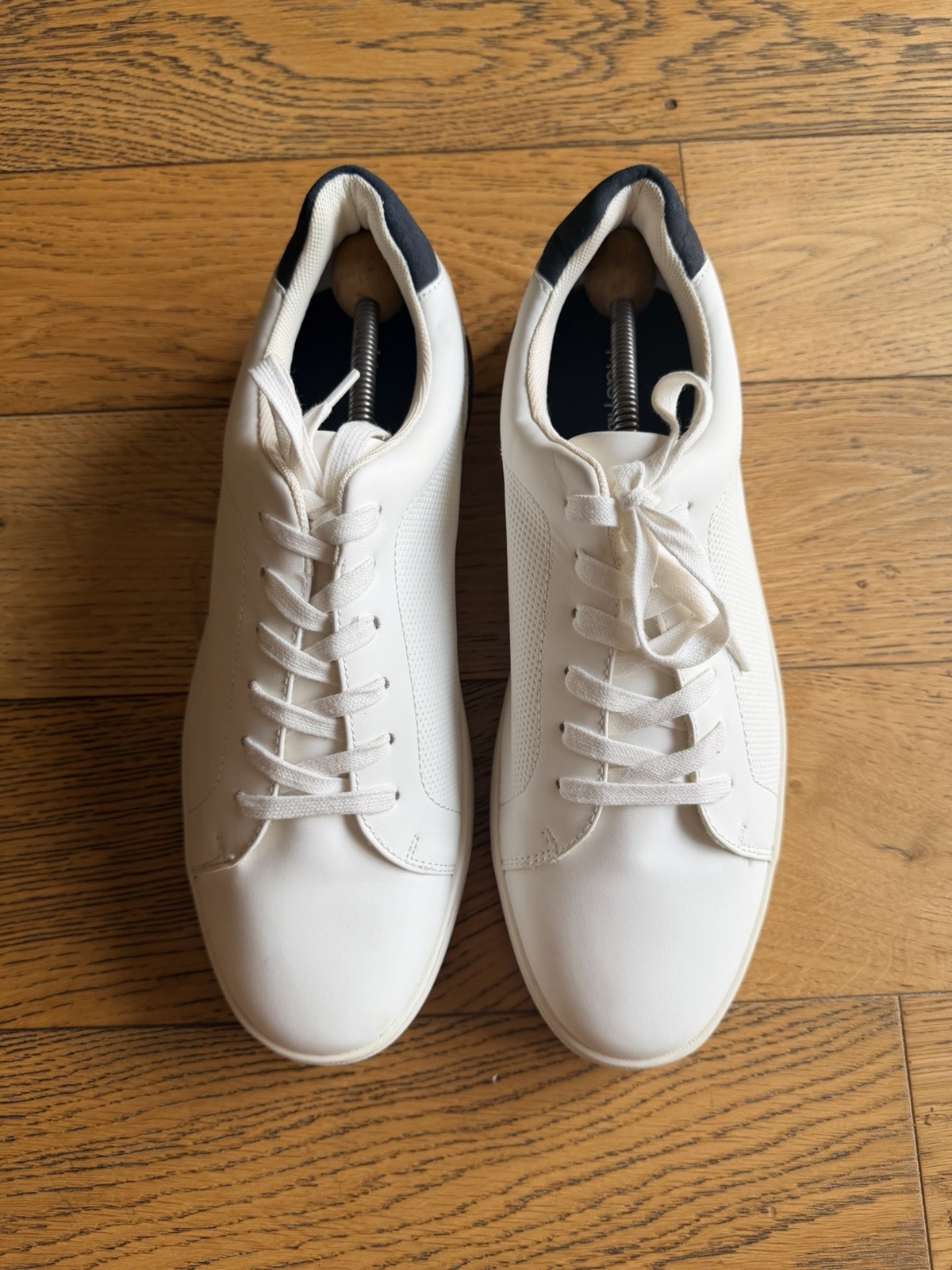 M&S Men’s White Trainers UK 10 EU 44.5 BNWT Smart Casual Minimalist RRP £38 image 2