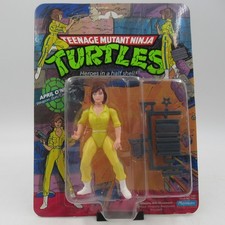 TMNT April O   Neil 1988 Playmates 10-Back Blue Stripes MOC Sealed Vintage