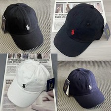Polo Ralph Lauren Cotton Chino Ball Cap Adjustable buckled strap Curved Brim