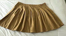 Forever 21 Beige Pleated Twill Mini Skirt Khaki Academia Tennis Size Small C11