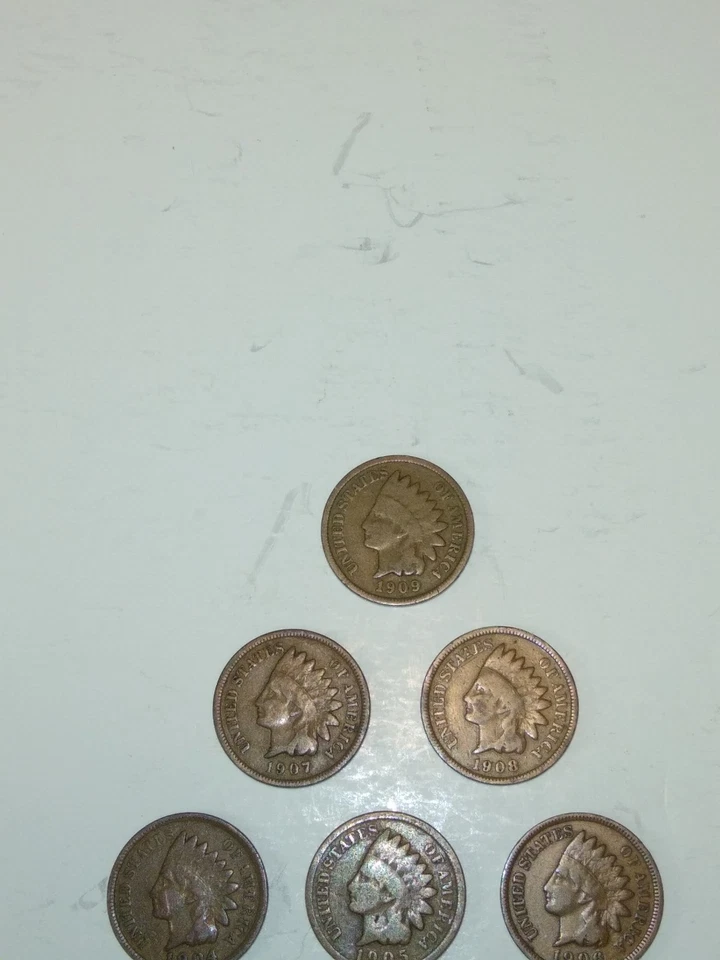 Lot #763 10 Beautiful Indian Head Penny Coins 1900 to 1909 G- VG See Pictures - Image 4 of 4