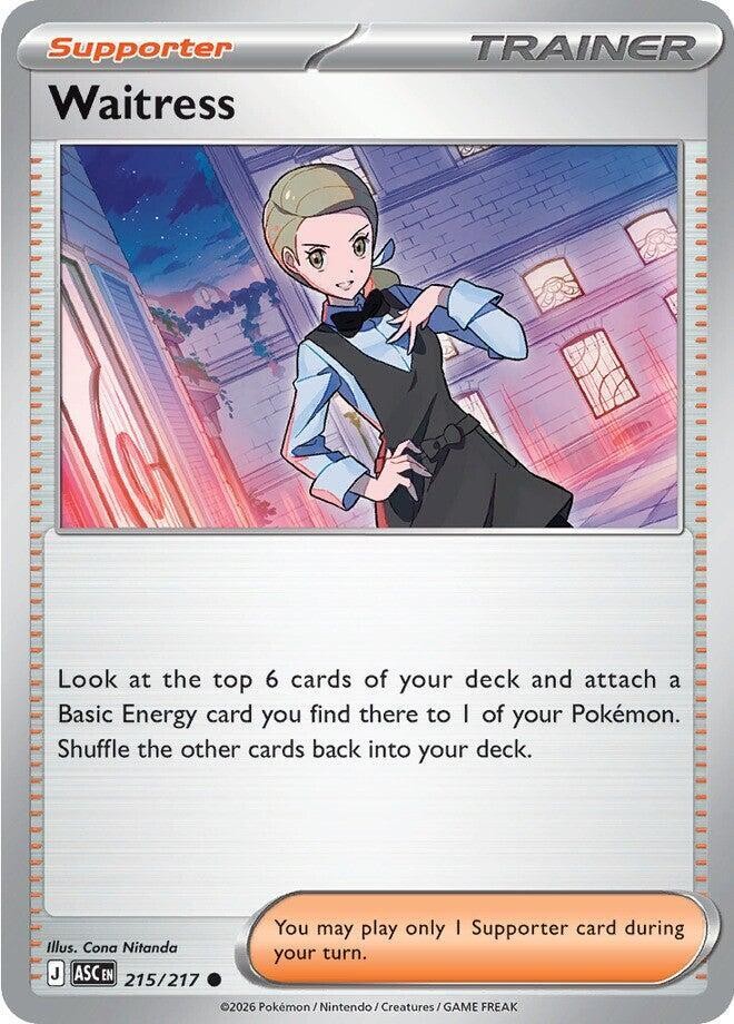 Waitress 215/217 Reverse Holo Common Pokemon ME: Ascended Heroes NM+