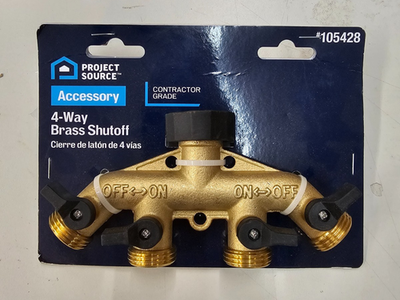#ad Project Sour Heavy Duty Brass 4 Way Restricted Flow Water Shut Off $16.98
