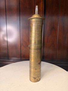 1887 Antique Ottoman Empire Brass Turkish Coffee Grinder Stamped Andemirtas Rare