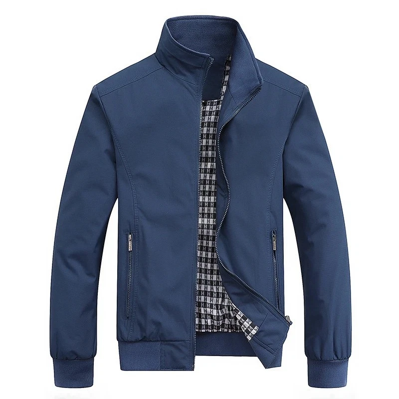 Mens Jacket Smart Causal Bomber Jacket Men Spring Jackets for Men Black Green