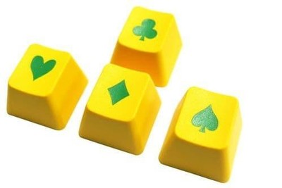 Tai-Hao ABS Double-Shot 4-Tasten Poker Keycap Set - mehrere Farben