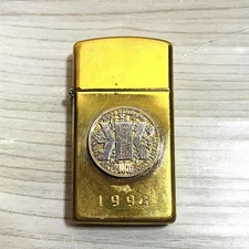 Zippo Kikkawa Koji Double Year 1993 Sterling Silver Used