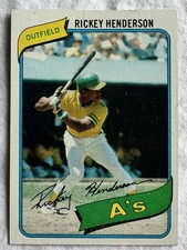 Topps Rickey Henderson #482 Rookie Base Set Oakland Athletics Baseball Card