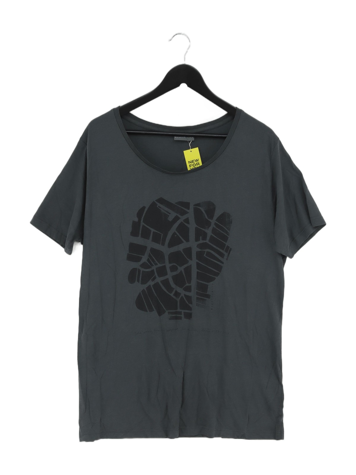 ALTRA T shirt uomo Nygardsanna XL blu cotone grafico con altre basic