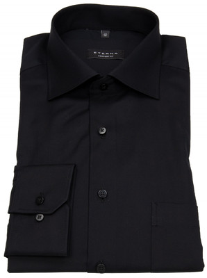 Eterna Hemd Comfort Fit Cover Shirt extra blickdicht schwarz