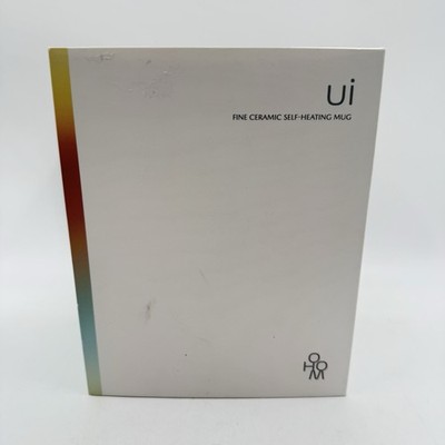 OHOM Ui Fine Ceramic Self-Heating Mug - White - New Open Box Has Name In Mug