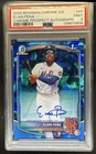 2025 Bowman Chrome Sapphire Elian Pena Auto 1st Prospect #/199 Mets PSA 9