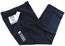 Dockers Men Comfort Khaki Pants New 33 X 32 Navy Blue Flat Front No Wrinkle