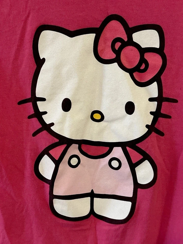 Auténtica Camiseta HELLO KITTY-Joven Talla L-Rosa-Excelente-ENVÍO GRATUITO-Mira 💖 Foto 2 de 4