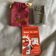 Vintage JON-E Hand Warmer Pocket Size Stainless Steel USA New Old Stock