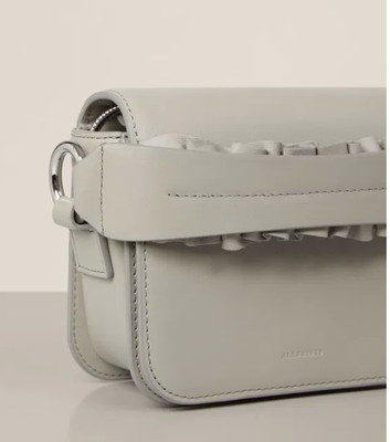 NWD *Missing Shoulder Strap* $198 All Saints Maya Clutch Bag Gray