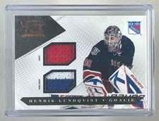 Henrik Lundqvist 2010 Panini Luxury Suite #47 Jerseys Prime Patch /150
